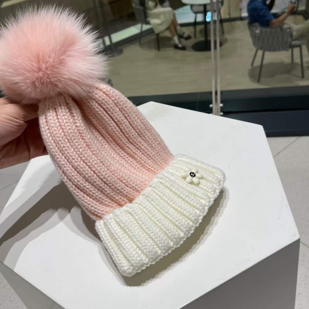 Chanel Two Tone Knit Beanie - Picture 4 of 8